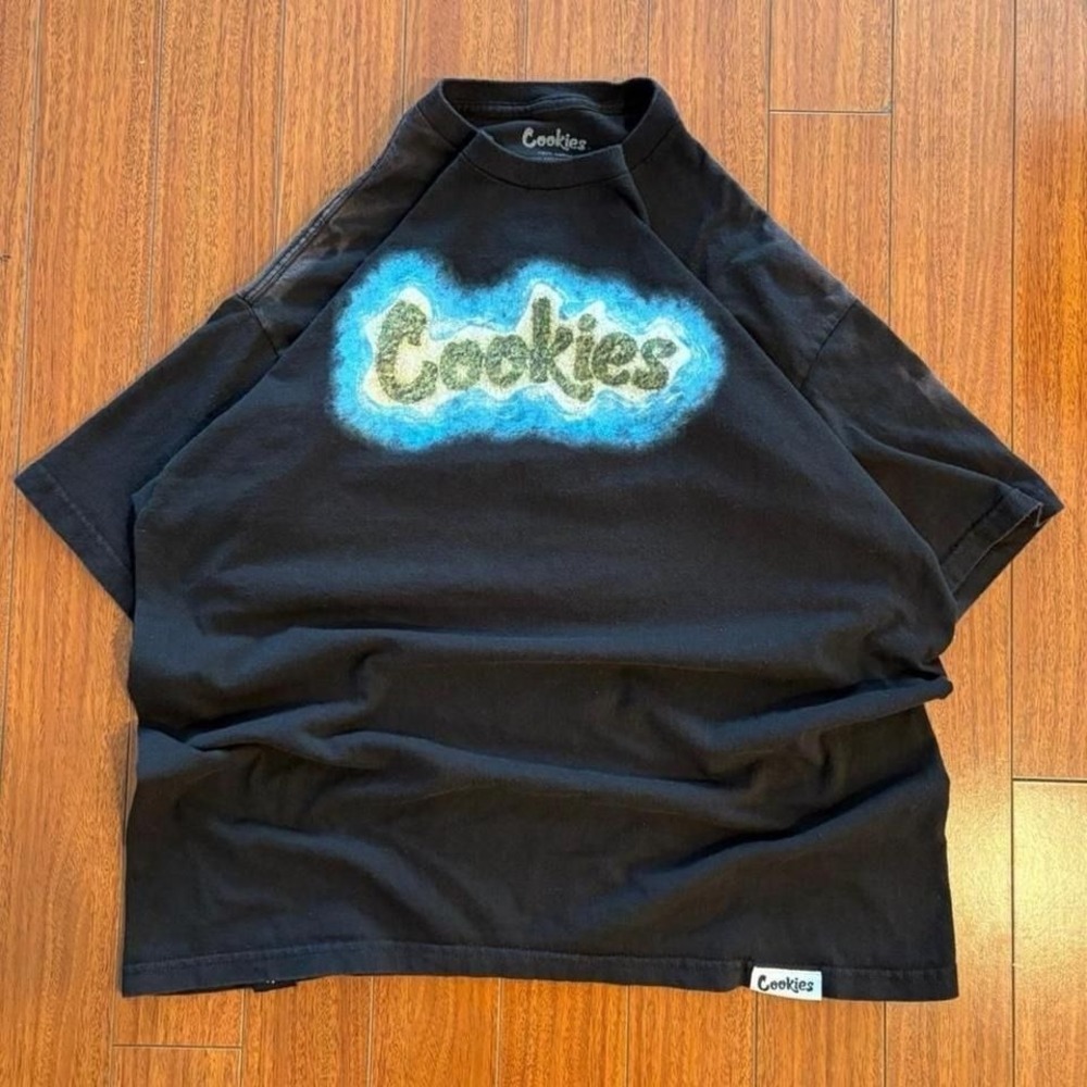 46. faded black Cookies graphic t-shirt